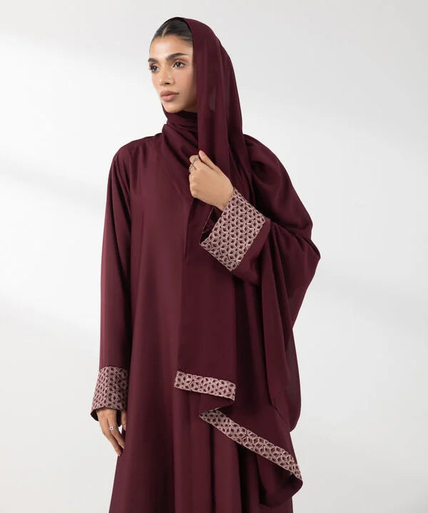 Embroidered Abaya Set